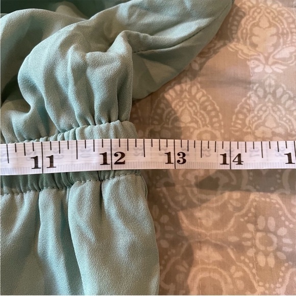 Show Me Your Mumu Caitlin Ruffle Maxi Dress in Dusty Mint Crisp Medium - Picture 12 of 13